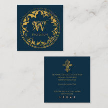 Elegant Blue & Guld Rustic Vintage Distress