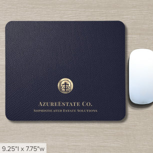Elegant Blue Guld Seal Logotyp Musmatta