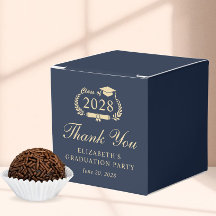 Elegant Blue Guld Studentfest Tack