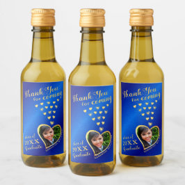 Elegant Blue Guld Tack 2025 Studenten-favoriter Vinetikett