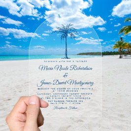 Elegant Blue Handflatan Formal Beach Wedding