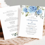 Elegant Blue Hydrangea Blommigt Bröllop alla i ett Inbjudningar<br><div class="desc">Om du vill göra ytterligare anpassningar klickar du på länken "anpassa ytterligare" och användor verktyg som är utformat för att ändra mallen. Kontakta mig om du behöver hjälp eller matchande artiklar.</div>