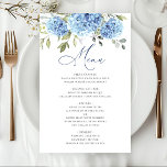 Elegant Blue Hydrangea Bröllop Middag Menu<br><div class="desc">Om du vill göra ytterligare anpassningar klickar du på länken "anpassa ytterligare" och användor verktyg som är utformat för att ändra mallen. Om du föredrar Avsluta /projektionsyta för Thicker kan du överväga att välja Papper projektionstyp för projektionsyta. Kontakta mig om du behöver hjälp eller matchande artiklar.</div>