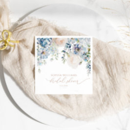 Elegant Blue Hydrangea Möhippa Napkins Pappersservett
