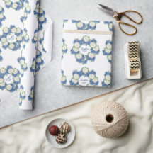 Elegant Blue Hydrangea Summer Vår Baby Shower