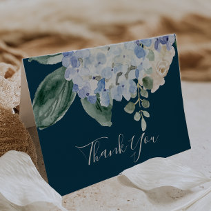 Elegant Blue Hydrangea Tomt tackkort för flottan