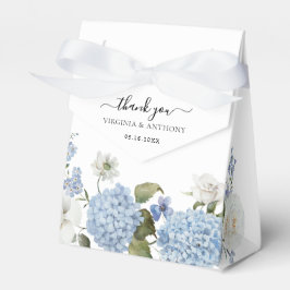 Elegant Blue Hydrangea Vit ros Blommigt Bröllop Presentaskar