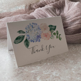Elegant Blue Hydrangea | Vitt tackkort