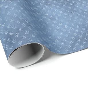 Elegant Blue Ice Snowflake   Juli-Helgdag Presentpapper