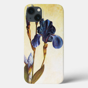ELEGANT BLUE IRIS FLOWERS Ivory Blommigt