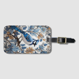 Elegant Blue Jay William Morris Inspired Bagagebricka