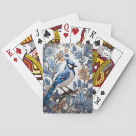 Elegant Blue Jay William Morris Inspired Casinokort