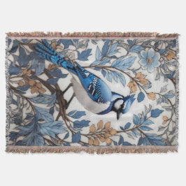 Elegant Blue Jay William Morris Inspired Filt
