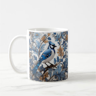 Elegant Blue Jay William Morris Inspired Kaffemugg
