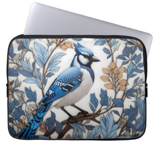 Elegant Blue Jay William Morris Inspired Laptop Fodral