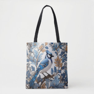 Elegant Blue Jay William Morris Inspired Tygkasse