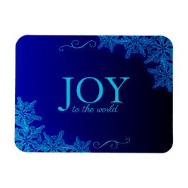 Elegant Blue Joy Snowflake Flexible Photo Magnet