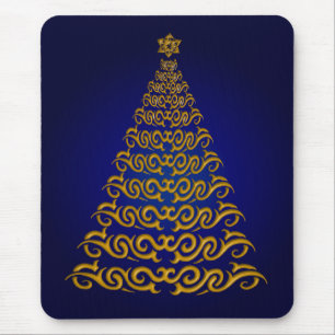Elegant Blue Julgran Mouse Pad Musmatta