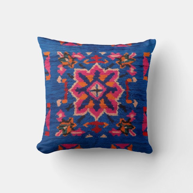 Elegant Blue Kilim Decorative Pillows: A Sophistic Kudde (Framsida)