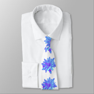 Elegant Blue lila blommigt blomma Slips