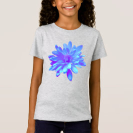 Elegant Blue lila blommigt blomma T Shirt