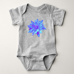 Elegant Blue lila blommigt blomma T Shirt
