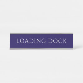 Elegant Blue Loading Dock Name Plate