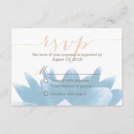 Elegant Blue Lotus Blommigt Bröllop OSA Svar