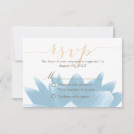 Elegant Blue Lotus Blommigt Bröllop OSA Svar