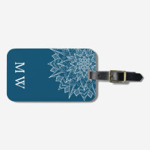 Elegant Blue Mandala Monogram