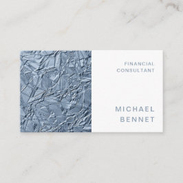Elegant Blue Metallic Finance Consultant Visitkort