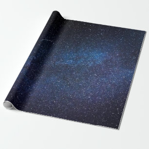 Elegant Blue Milkyway Galaxy Struktur Presentpapper