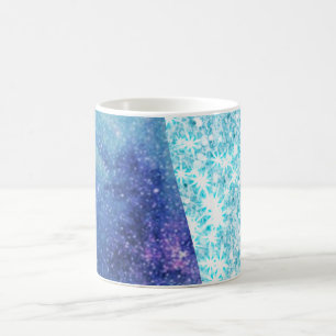 Elegant Blue Modern gradient galaxy glitter star Kaffemugg