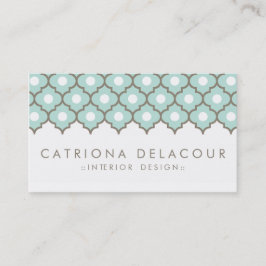 Elegant Blue Moroccan Mönster Affärskort Visitkort