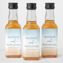 Elegant Blue Ocean Beach Shore Sand Bröllop