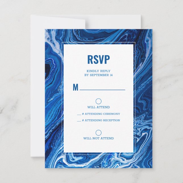 Elegant Blue Ocean Vinkarare Pub Mitzvah OSA Kort (Framsida)