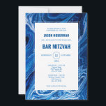 Elegant Blue Ocean Waves Bar Mitzvah Inbjudningar<br><div class="desc">Denna eleganta inbjudan kombinerar sofistikerad elegance och energi, vilket gör den till det perfekta valet för en Bar Mitzvah-fest. Bakgrunden har en fantastisk textur som framkallar den lugnande rörelsen hos havsvågor, medan den blå och vita färgpaletten perfekt kompletterar tillfället. Med dess surf, hav, strand eller sommarinspirerade tema ger denna design...</div>