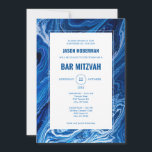 Elegant Blue Ocean Waves Bar Mitzvah Inbjudningar<br><div class="desc">Denna eleganta inbjudan kombinerar sofistikerad elegance och energi, vilket gör den till det perfekta valet för en Bar Mitzvah-fest. Bakgrunden har en fantastisk textur som framkallar den lugnande rörelsen hos havsvågor, medan den blå och vita färgpaletten perfekt kompletterar tillfället. Med dess surf, hav, strand eller sommarinspirerade tema ger denna design...</div>