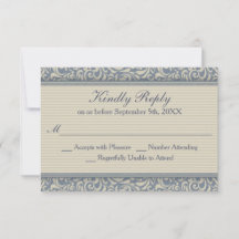 Elegant Blue och Beige Baroque Bröllop OSA