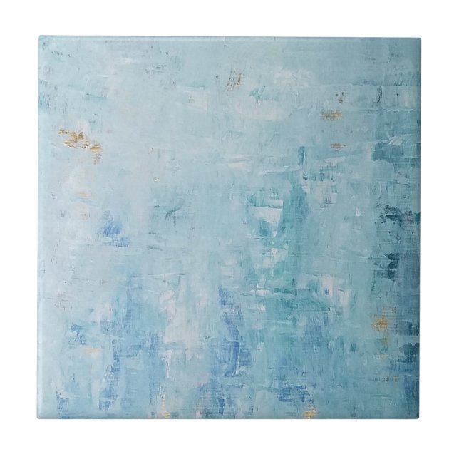 Elegant Blue och Guld Stone Kakelplatta (Framsidan)