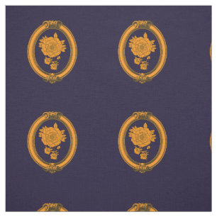 Elegant Blue och Guld Tyg