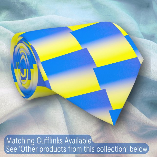 Elegant Blue och Gult Gradient Ukraina Inspierat Slips (Skapare uppladdad)