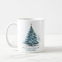 Elegant Blue och Silver Winter Wonderland Kaffemugg