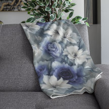 Elegant Blue och Vit ros och Lilies