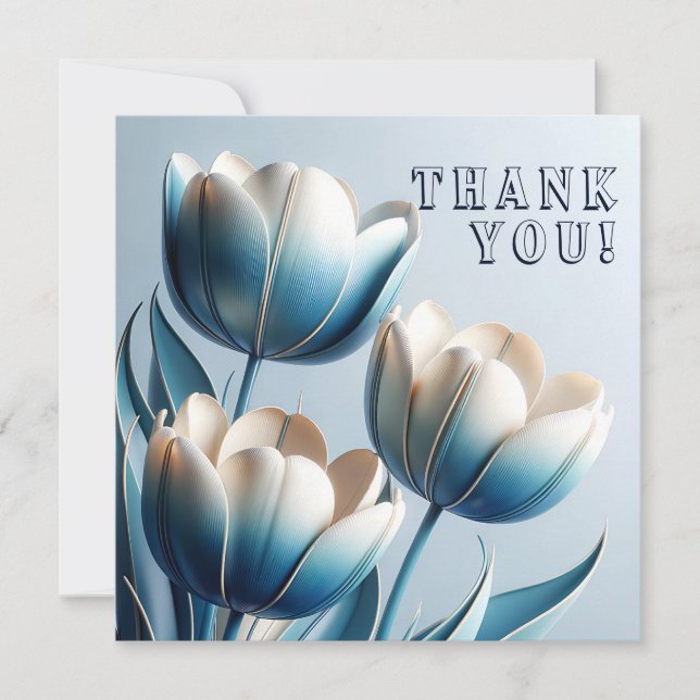 Elegant Blue - och White Tulips (Framsida)