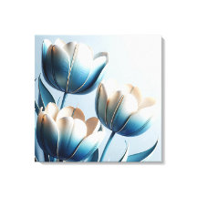 Elegant Blue - och White Tulips