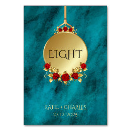 Elegant Blue Opulence Guld Luxury Royal Bordsnummer