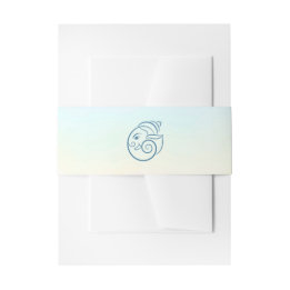 Elegant Blue Peacock Floral Wedding Band För Inbjudningskort