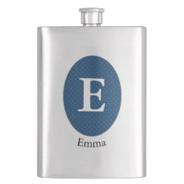 Elegant Blue Personlig Monogram Fickplunta