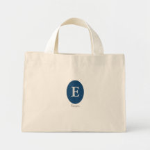 Elegant Blue Personlig Monogram